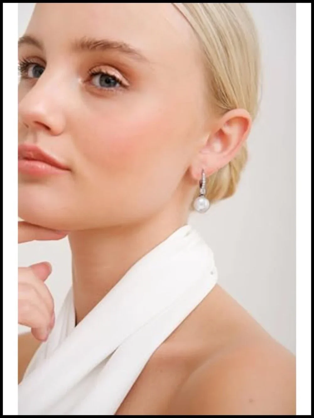 925 Sterling Silver Pearl Dangle Earrings Hypoallergenic Drop Earrings for Women